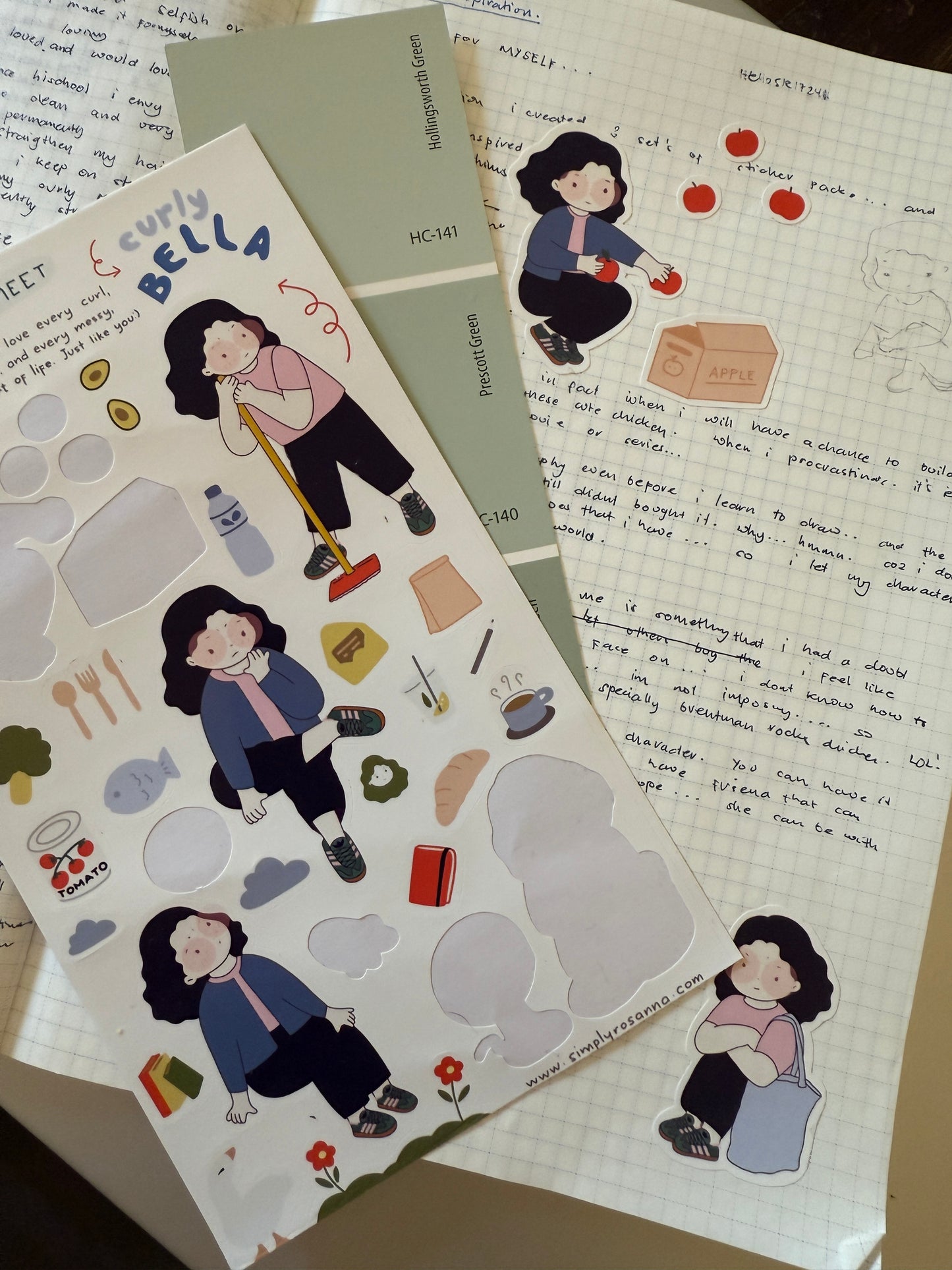 Curly Bella - Sticker Sheet