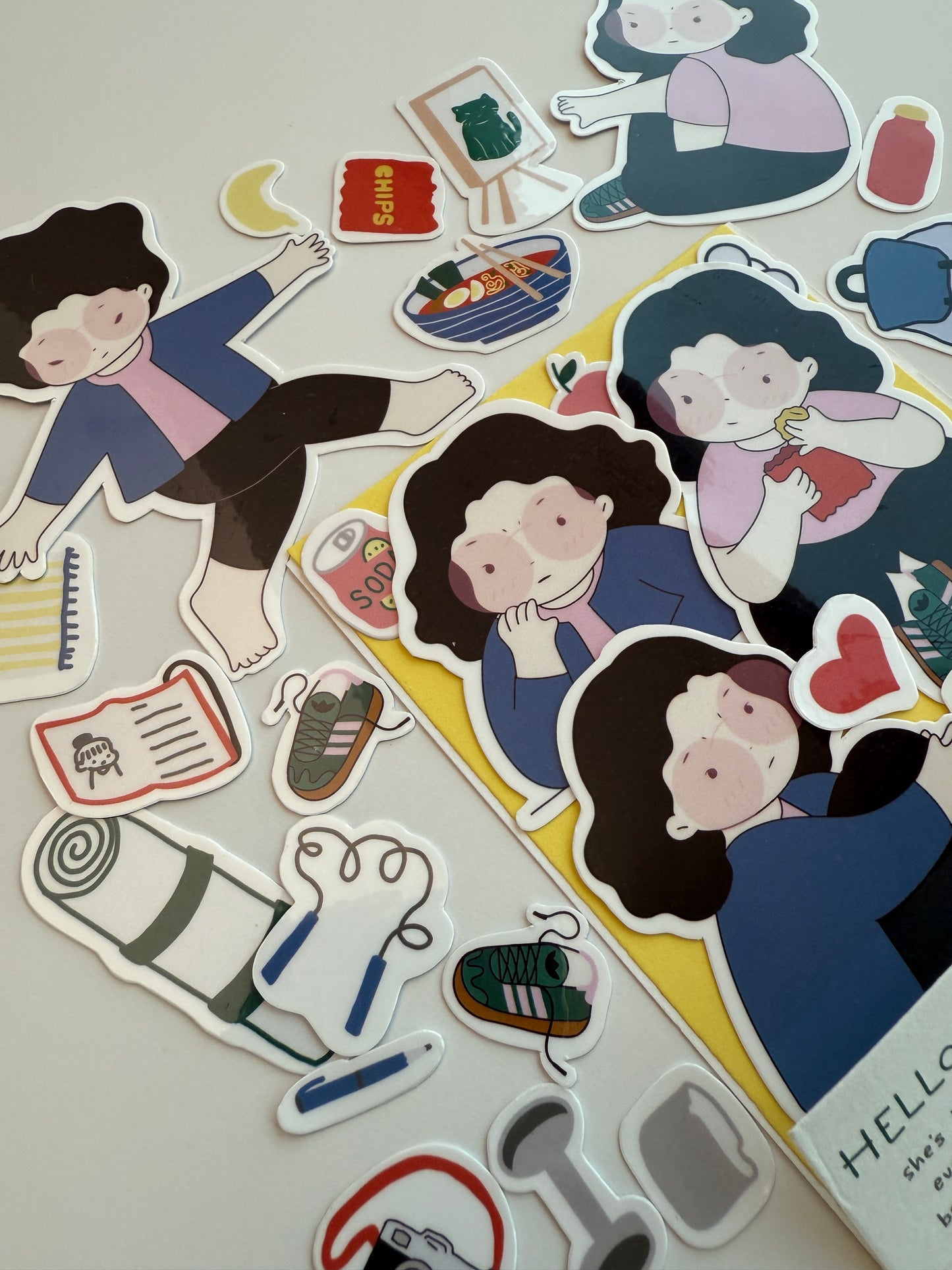 Curly Bella – Die-Cut Sticker Set | Waterproof & Weatherproof